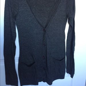 Grey button cardigan